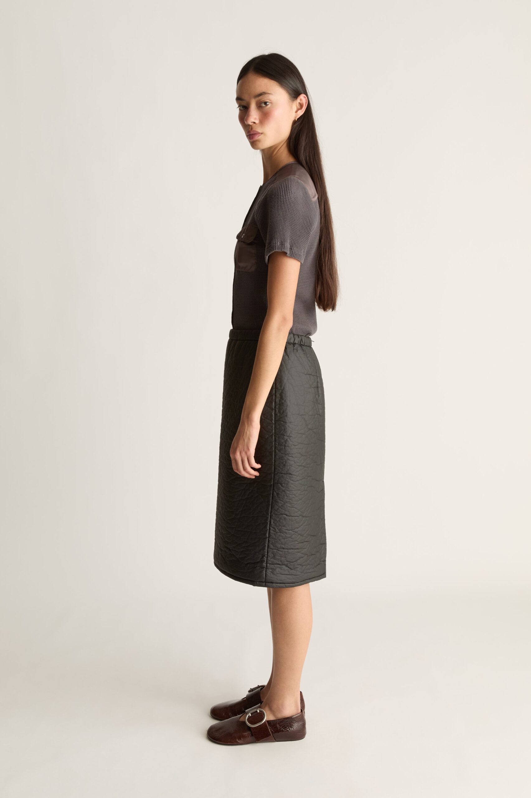 MNLM310826190832009_3 Lee Mathews Puff Midi Skirt - Image 3