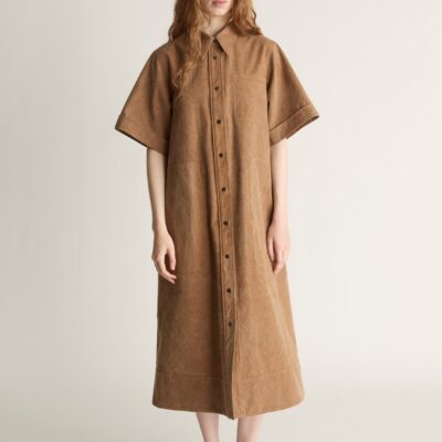 Lee Mathews Lenny Canvas Shirt Dress - Image 1