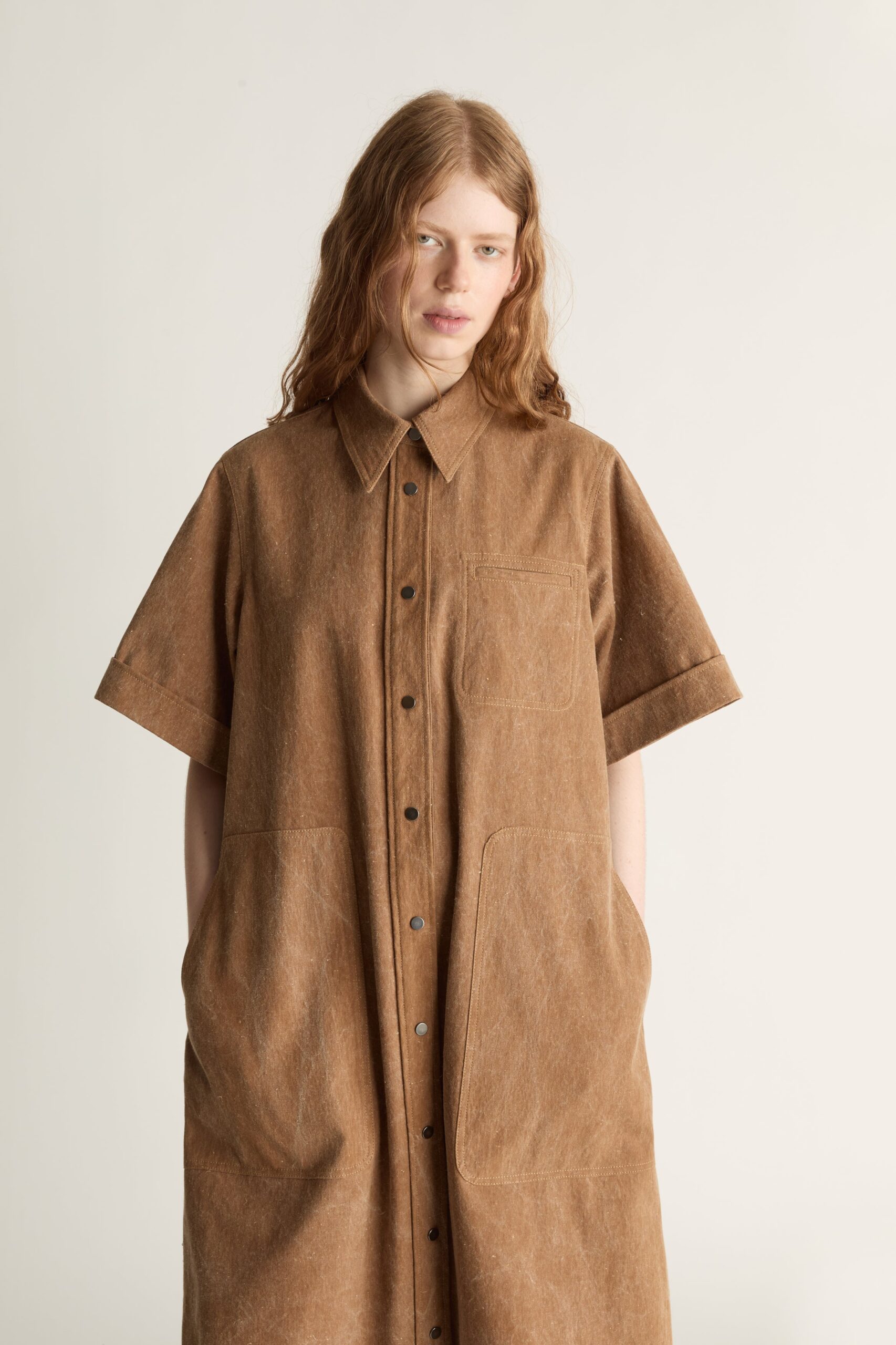Lee Mathews Lenny Canvas Shirt Dress - Image 2