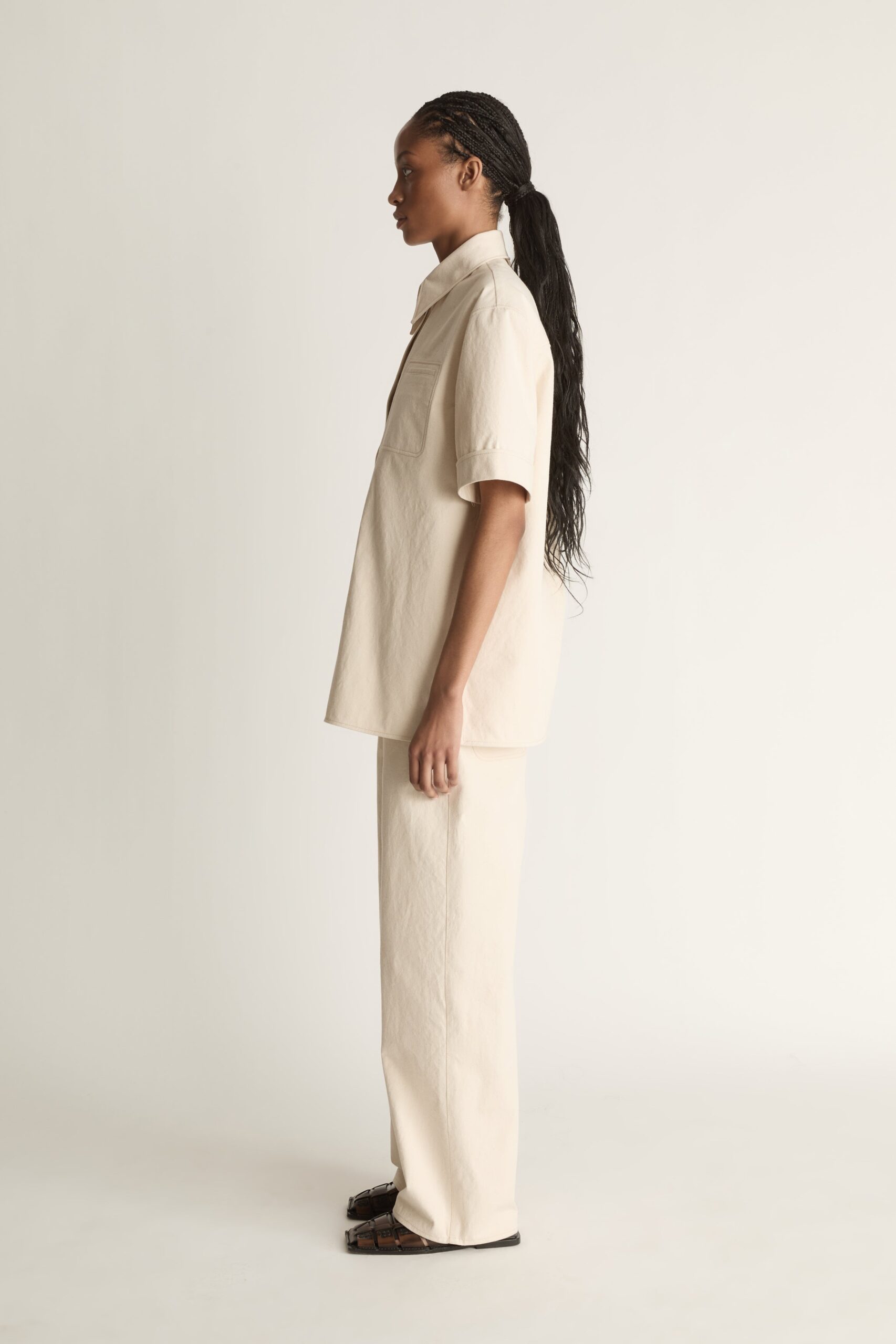 MNLM310826190832047_3 Lee Mathews Lenny Canvas SS Shirt - Image 3