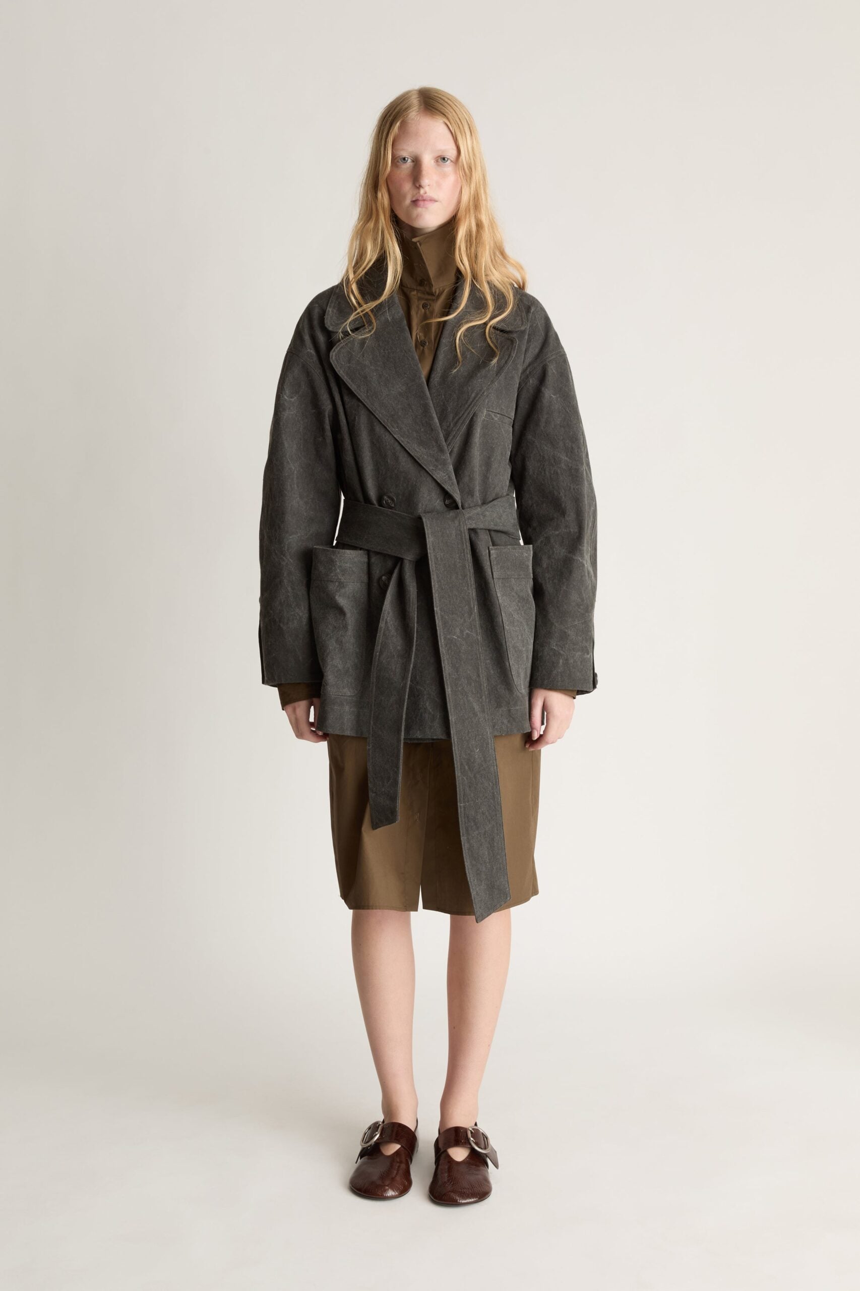 Lee Mathews Lenny Canvas Pea Coat - Image 1