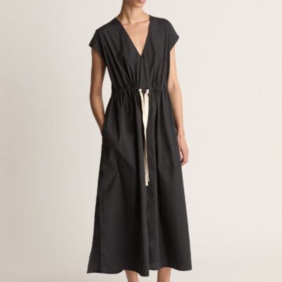 Lee Mathews LM Poplin V Neck Dress - Image 1