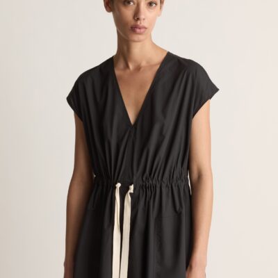 Lee Mathews LM Poplin V Neck Dress - Image 2