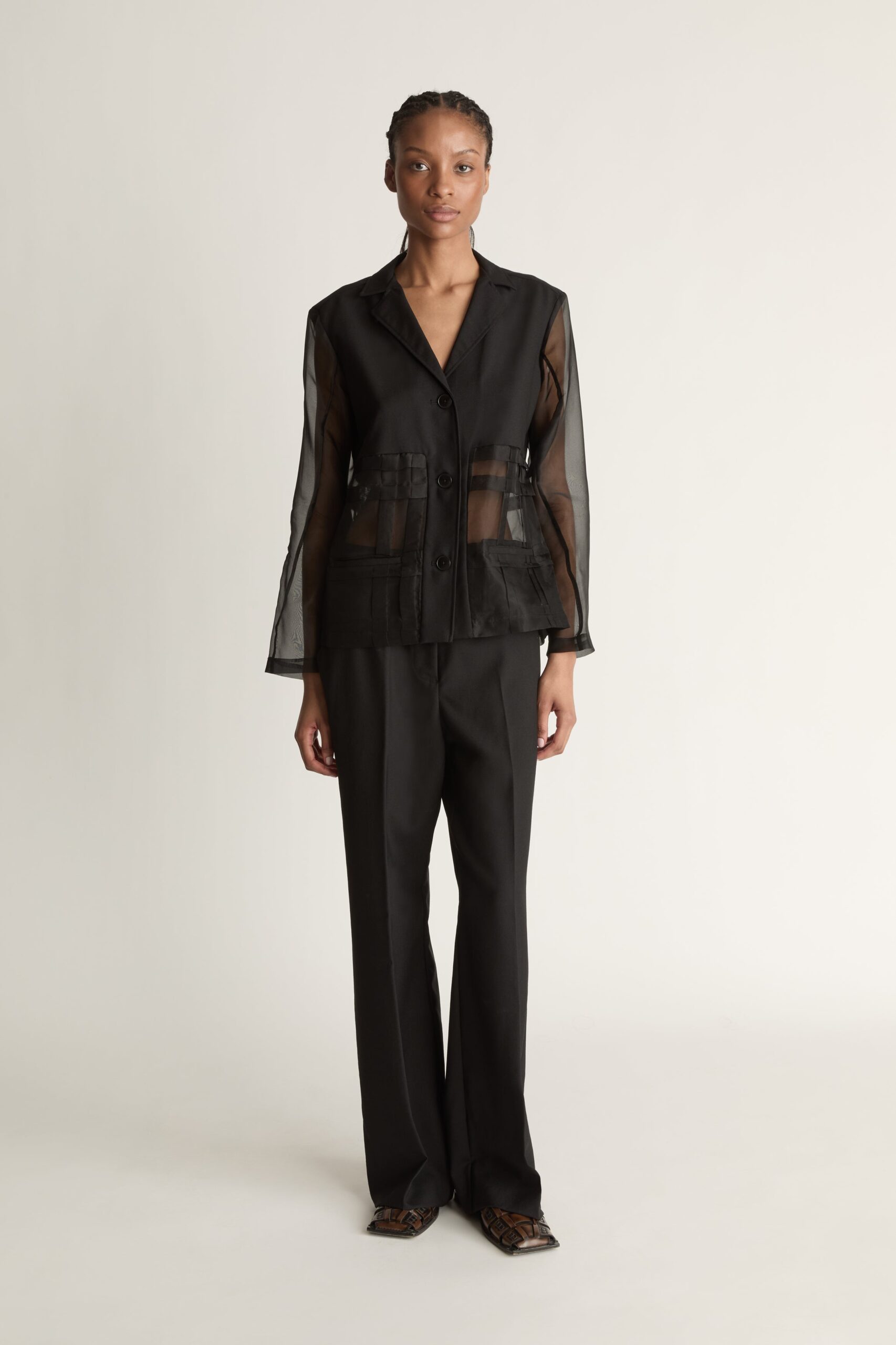 Lee Mathews Innes Organza Spliced Shirt - Image 1