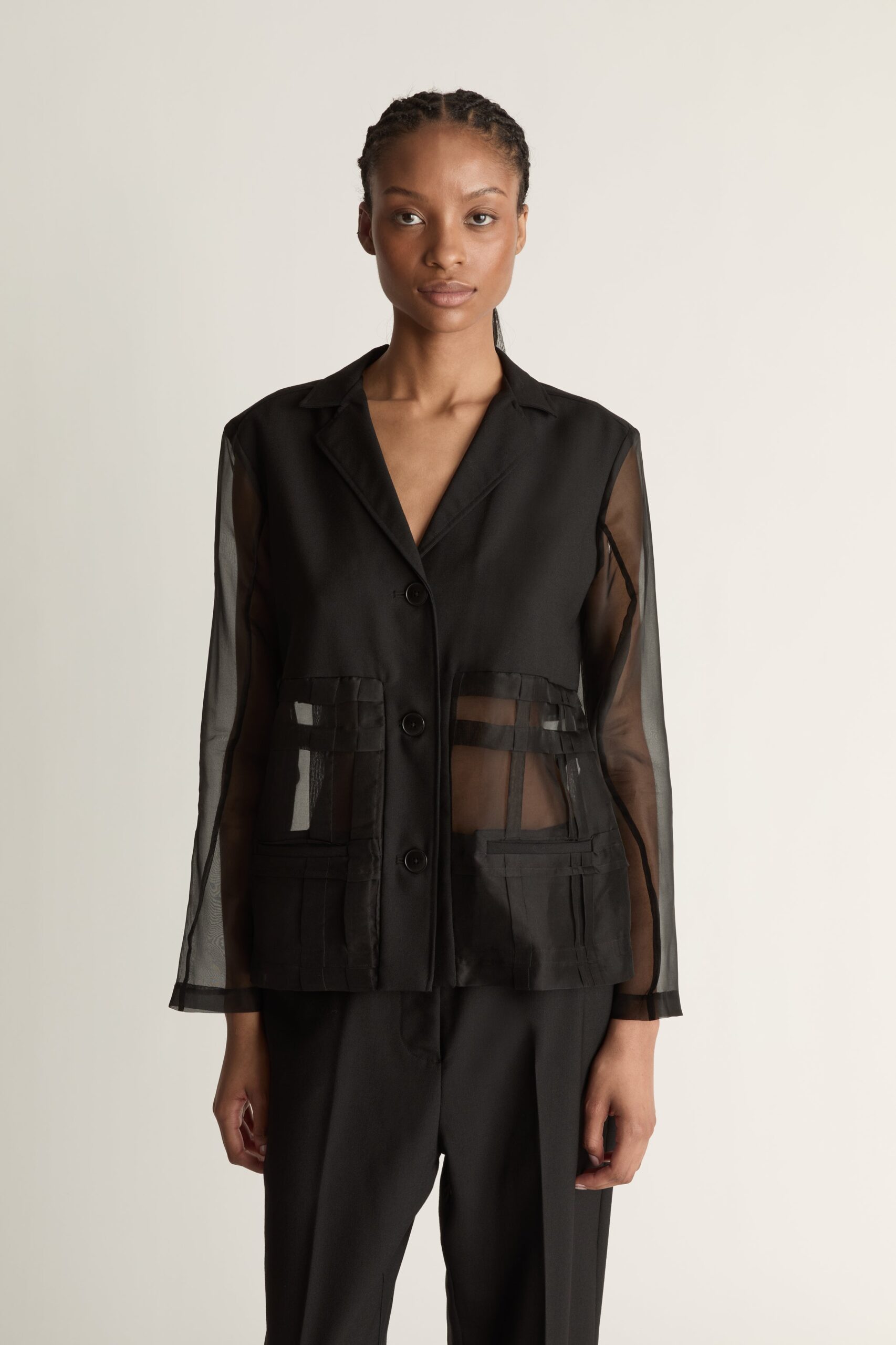 MNLM310826190832060_2 Lee Mathews Innes Organza Spliced Shirt - Image 2