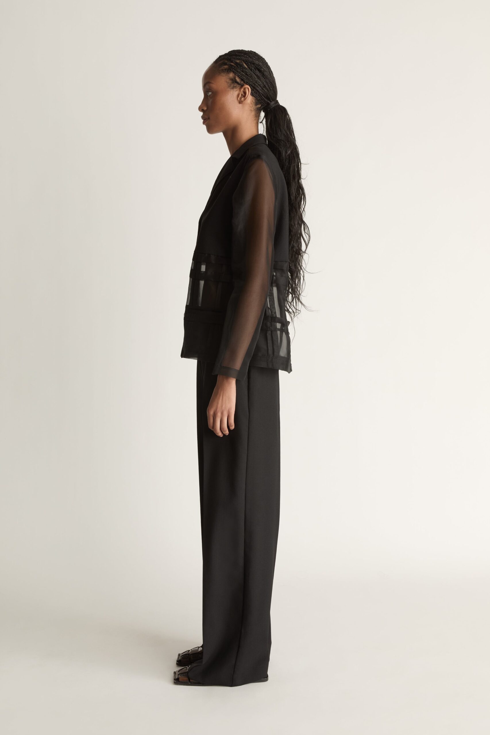 MNLM310826190832060_3 Lee Mathews Innes Organza Spliced Shirt - Image 3