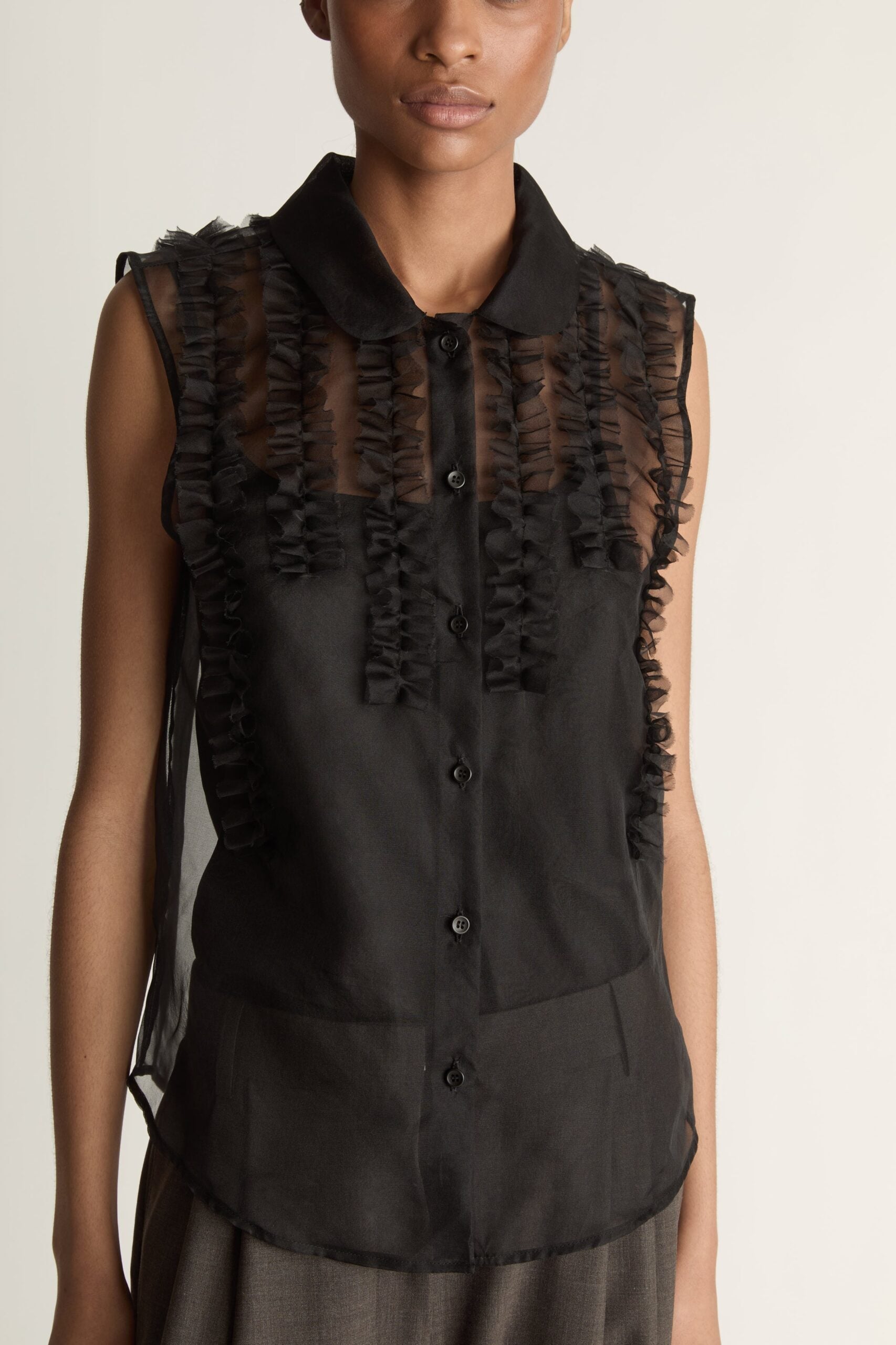 MNLM310826190832062_2 Lee Mathews Innes Organza Ruffle Top - Image 2