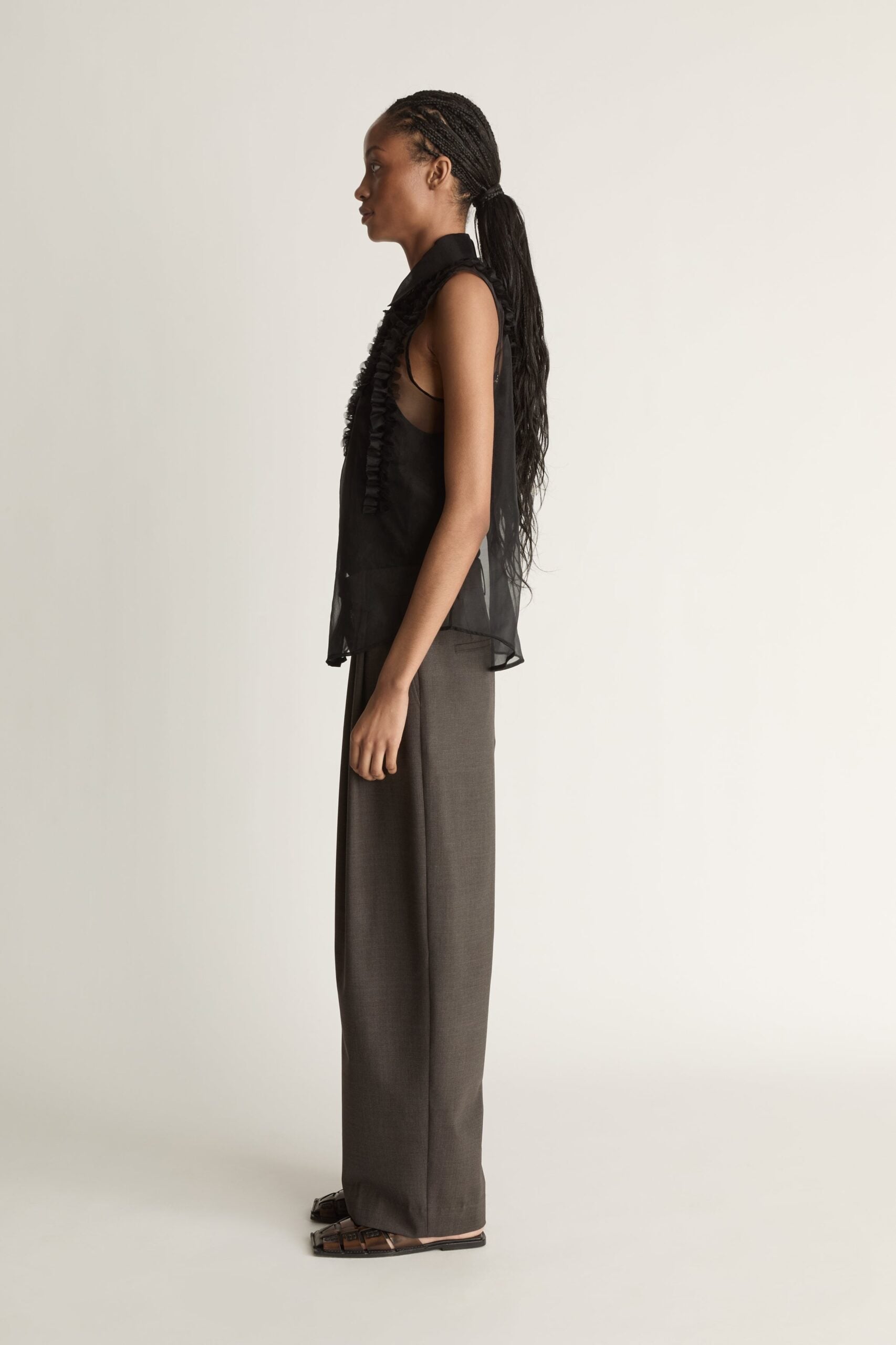 MNLM310826190832062_3 Lee Mathews Innes Organza Ruffle Top - Image 3