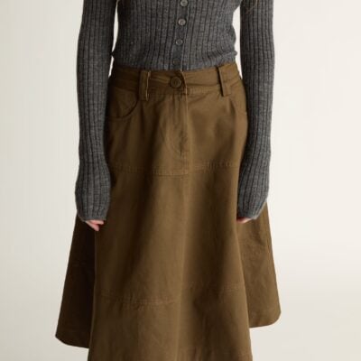 Lee Mathews Harper Drill Flare Skirt - Image 2