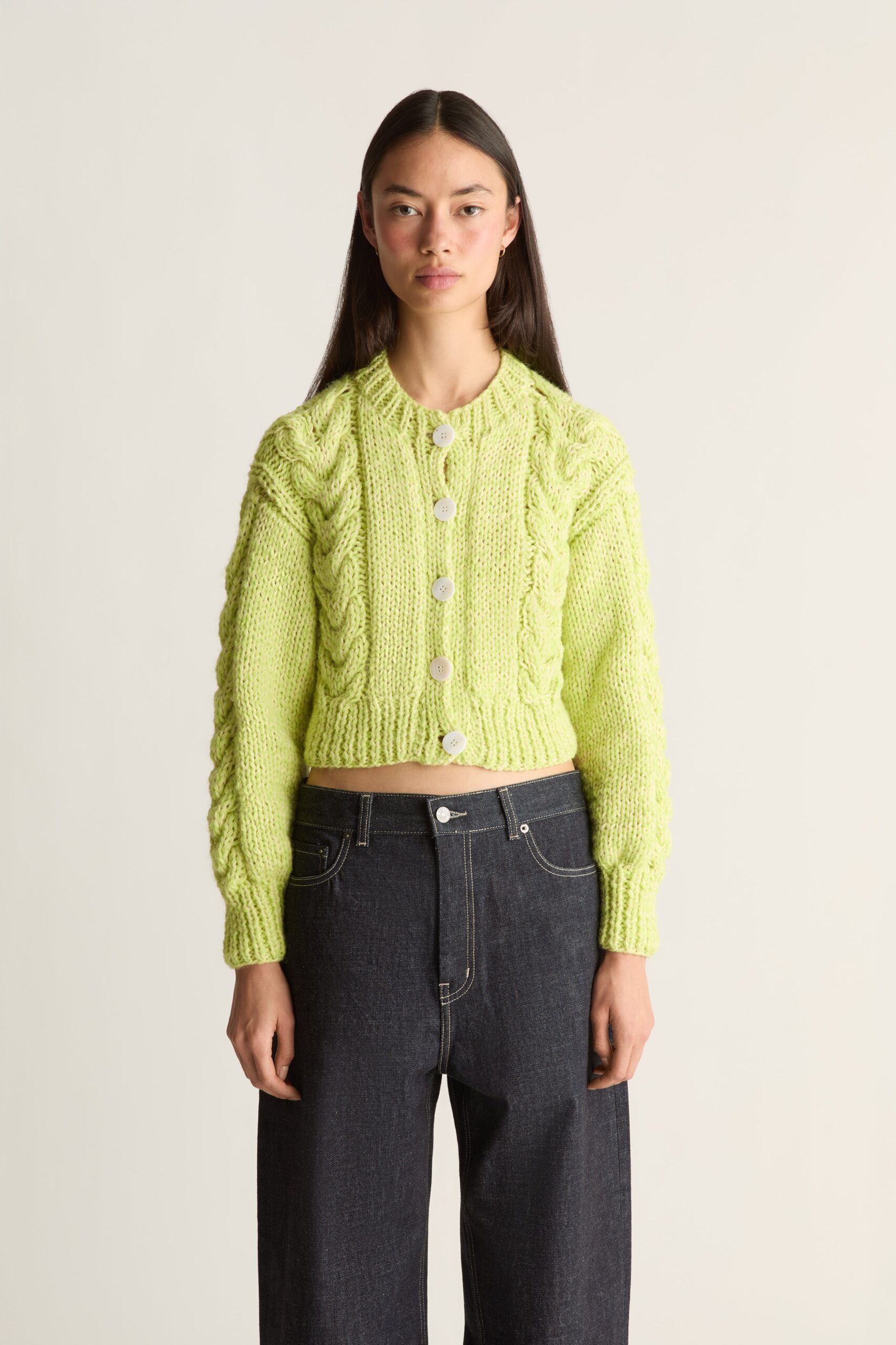 MNLM310826190832075_2 Lee Mathews Frisson Hand Knit Cardigan - Image 2