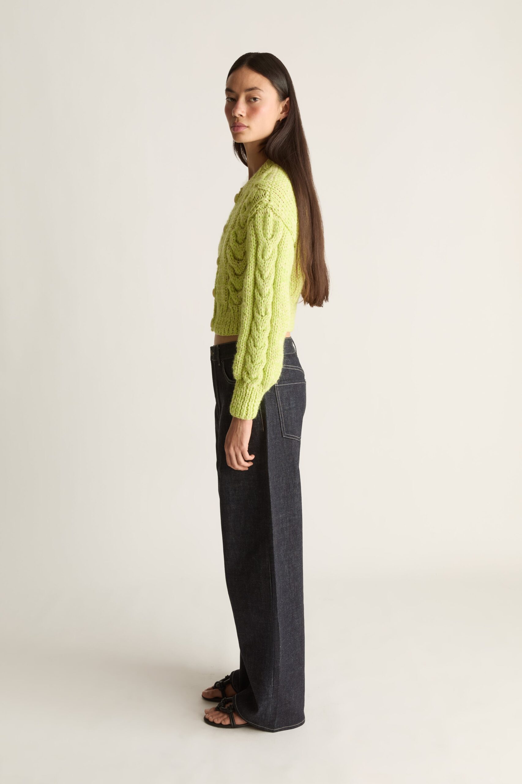 MNLM310826190832075_3 Lee Mathews Frisson Hand Knit Cardigan - Image 3