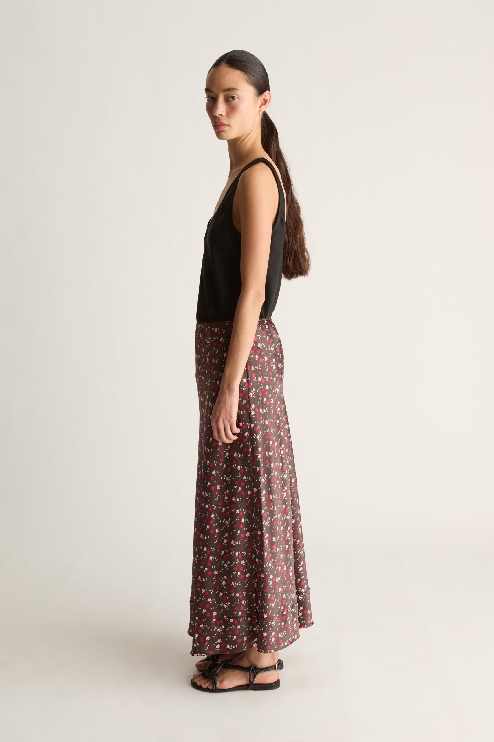 MNLM310826190832082_3 Lee Mathews Flora Silk Skirt - Image 3