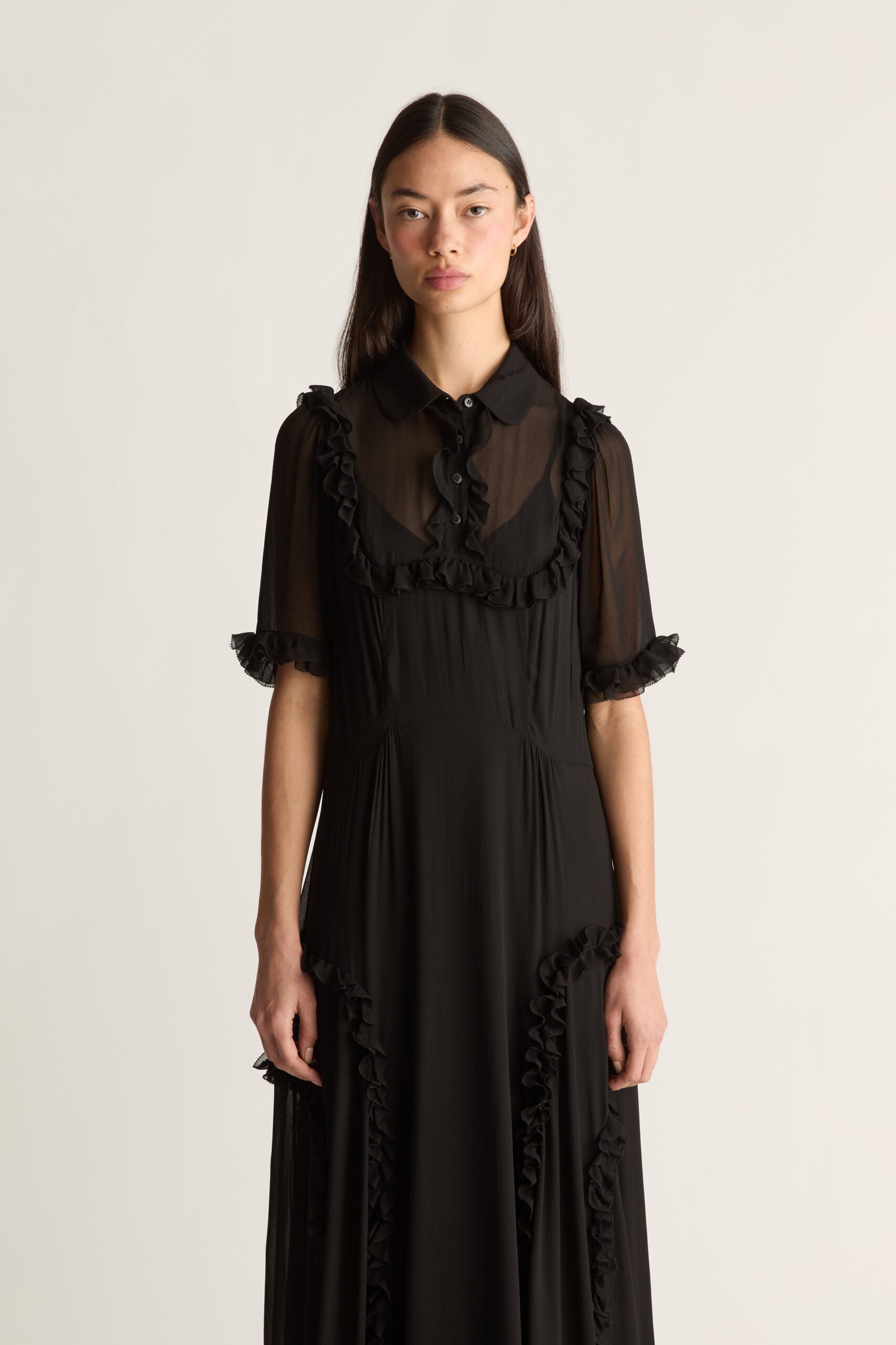 MNLM310826190832086_2 Lee Mathews Evelyn Georgette Midi Dress - Image 2