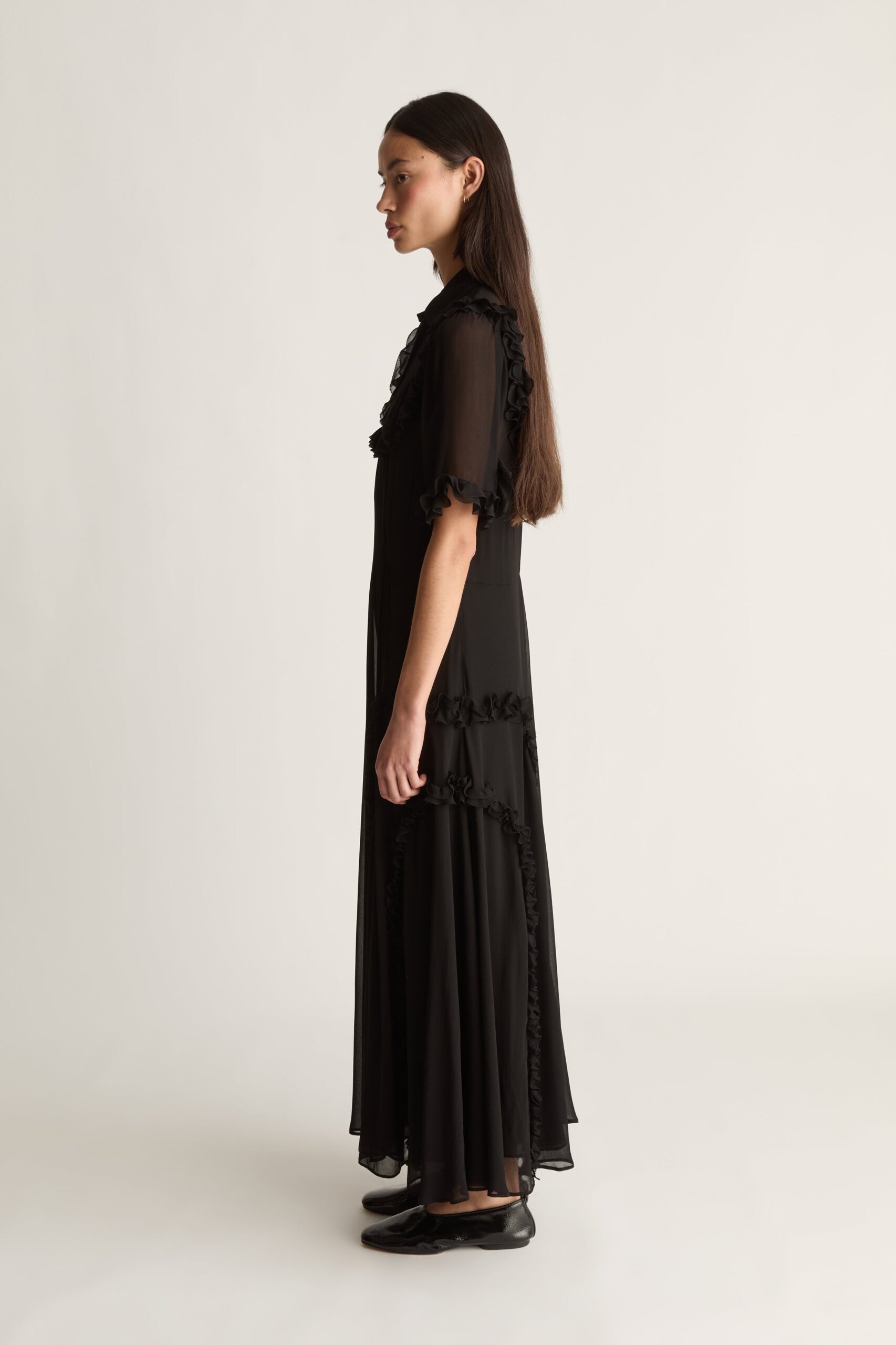 MNLM310826190832086_3 Lee Mathews Evelyn Georgette Midi Dress - Image 3