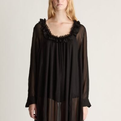 Lee Mathews Evelyn Georgette LS Dress - Image 2