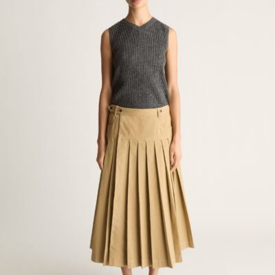Lee Mathews Cecil Cotton Wrap Skirt - Image 1