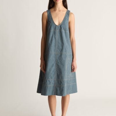 Lee Mathews Cecil Cotton Apron Dress - Image 1