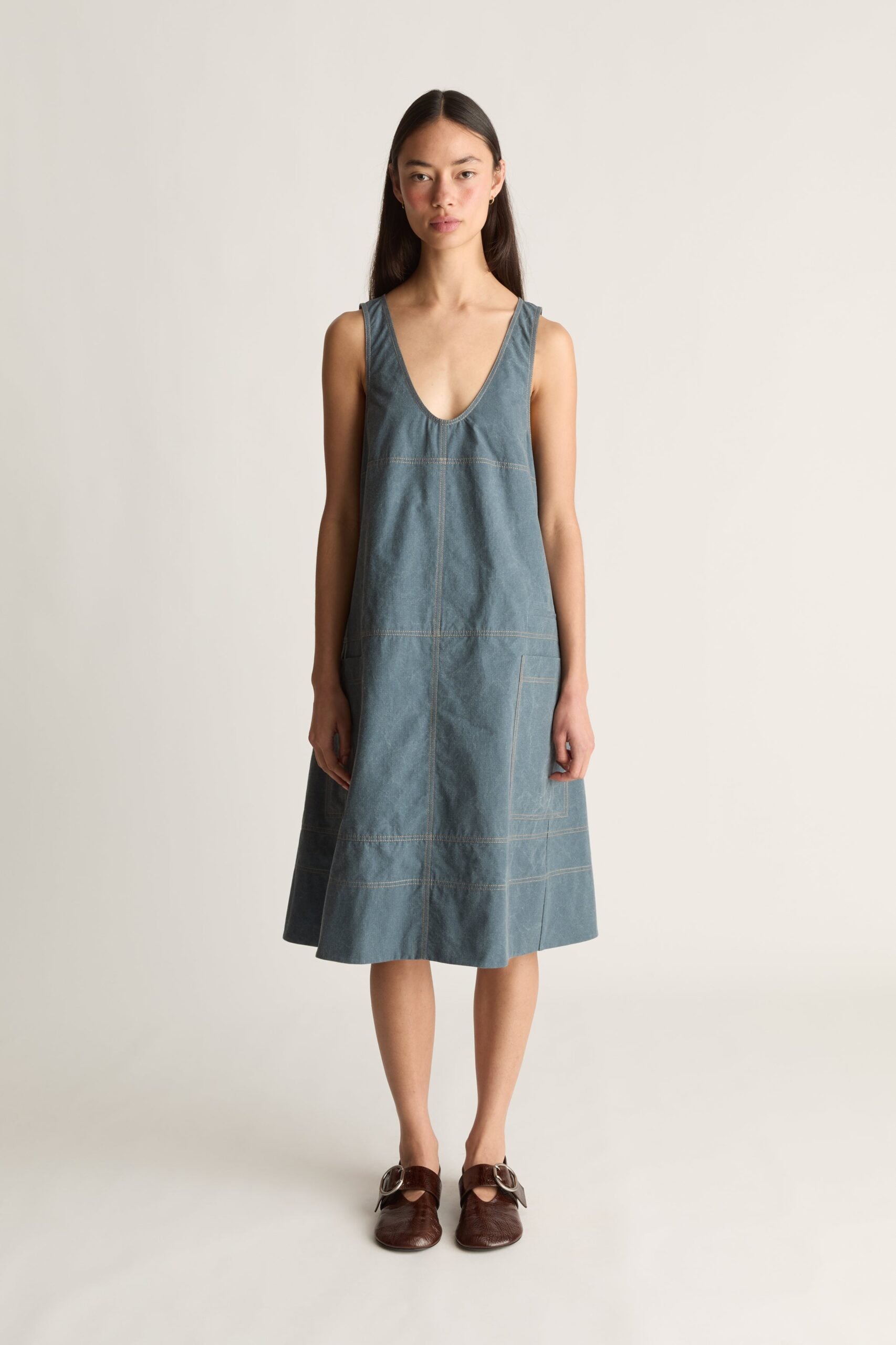 Lee Mathews Cecil Cotton Apron Dress