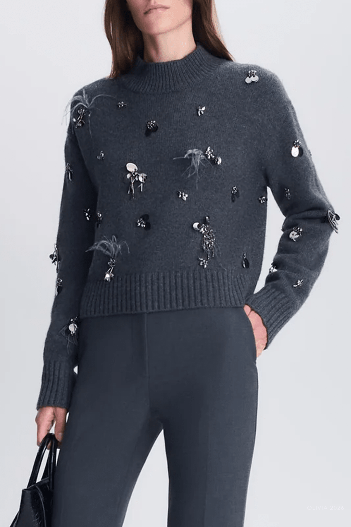 MNSIMK140926213657120_2 Simkhai Gabriette Embellished Sweater - Image 2