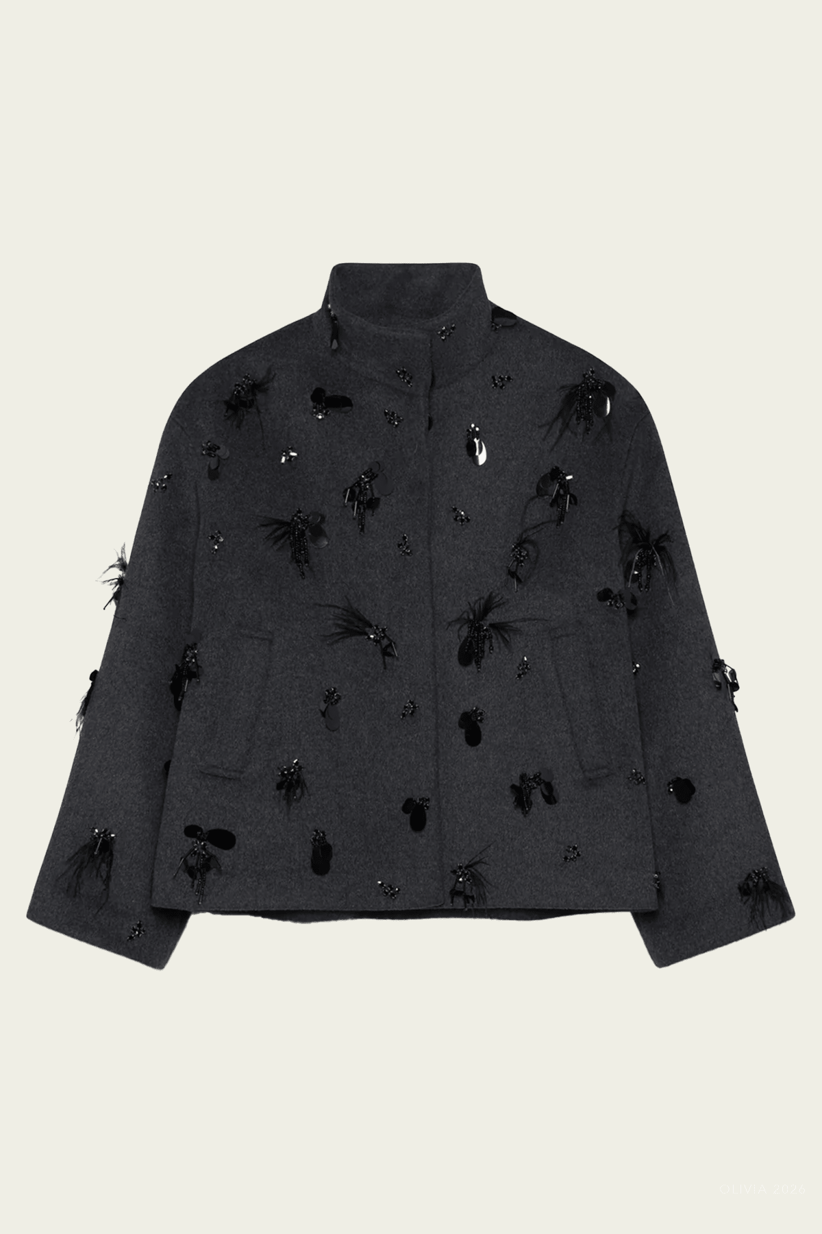 Simkhai Siena Embellished Wool Jacket - Image 1