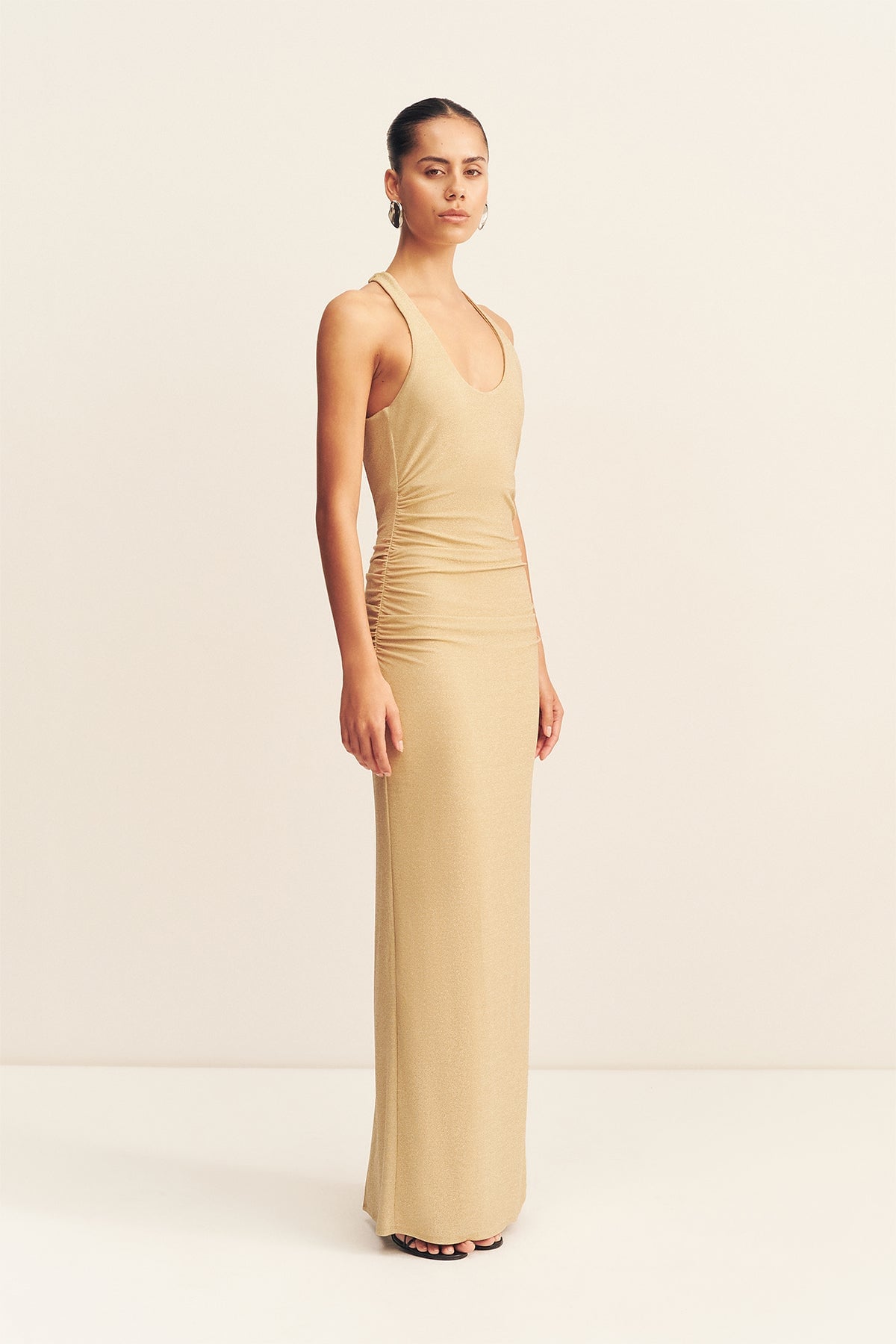 MNSJ140926213050009_3 Shona Joy Stellar Lurex Scoop Neck Maxi Dress - Image 3