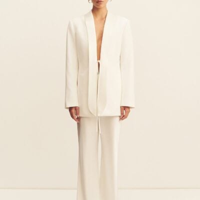 Shona Joy Solana Tuxedo Tie Blazer - Image 1