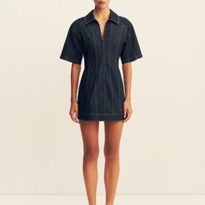 Shona Joy Rita Short Sleeve Structured Mini Dress - Image 1