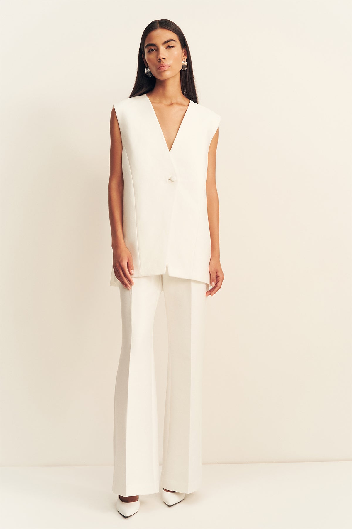 MNSJ140926213050030_2 Shona Joy Otis Sleeveless Blazer - Image 2
