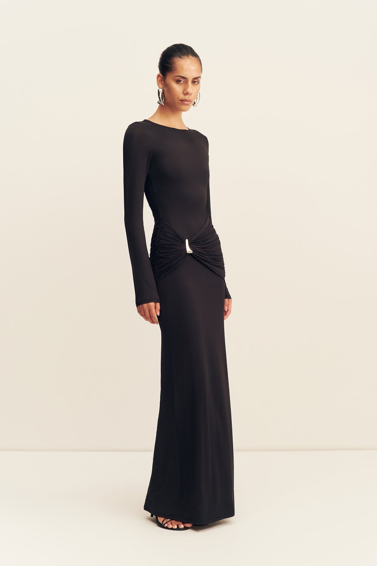 MNSJ140926213050036_2 Shona Joy Miro Slinky Jersey Gathered Maxi Dress - Image 2
