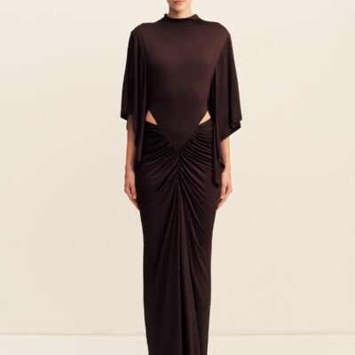 Shona Joy Miro Slinky Jersey Cape Maxi Dress - Image 1