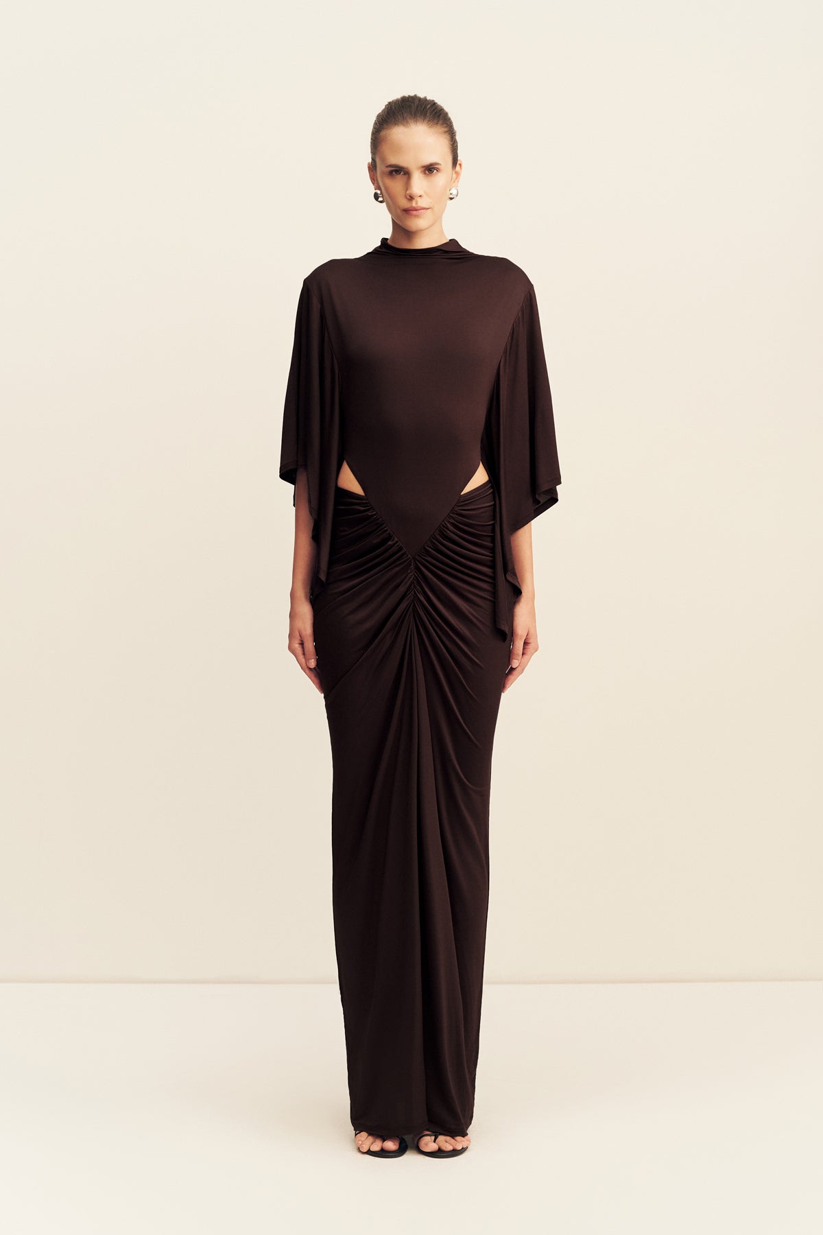 Shona Joy Miro Slinky Jersey Cape Maxi Dress - Image 1