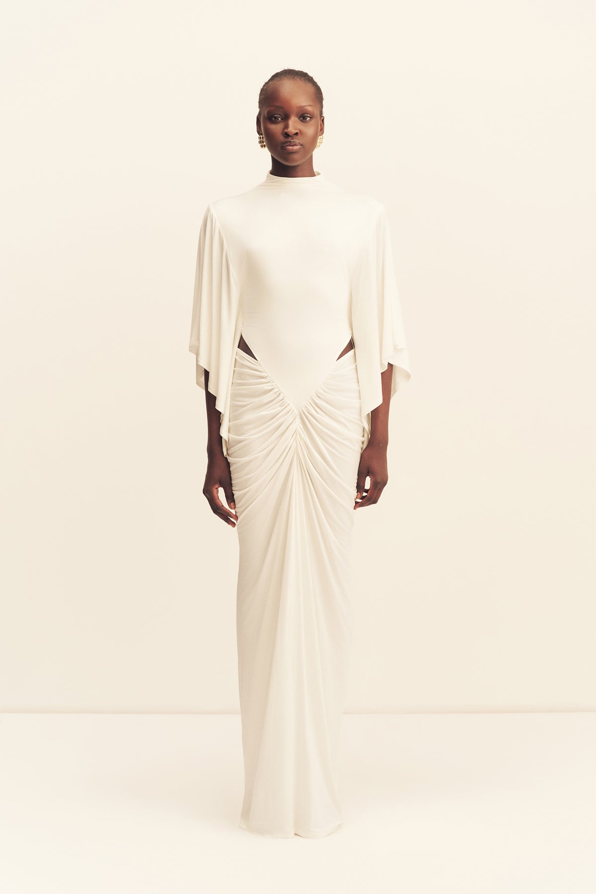 Shona Joy Miro Slinky Jersey Cape Draped Maxi Dress - Image 1