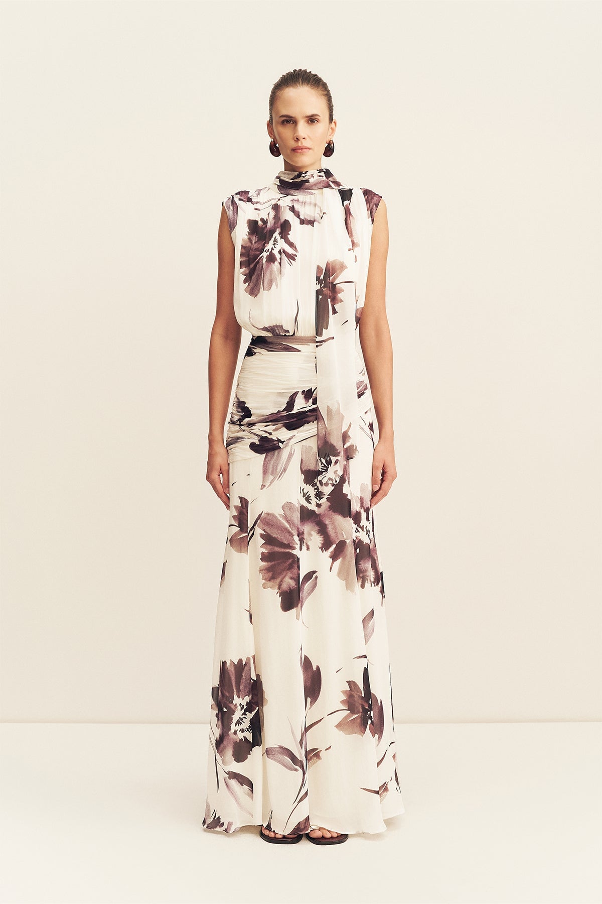 Shona Joy Marpessa Scarf Neck Maxi Dress