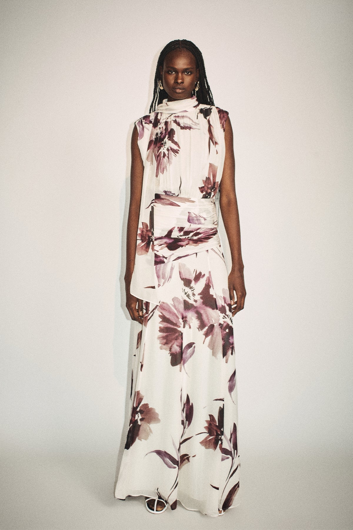 MNSJ140926213050042_2 Shona Joy Marpessa Scarf Neck Maxi Dress - Image 2