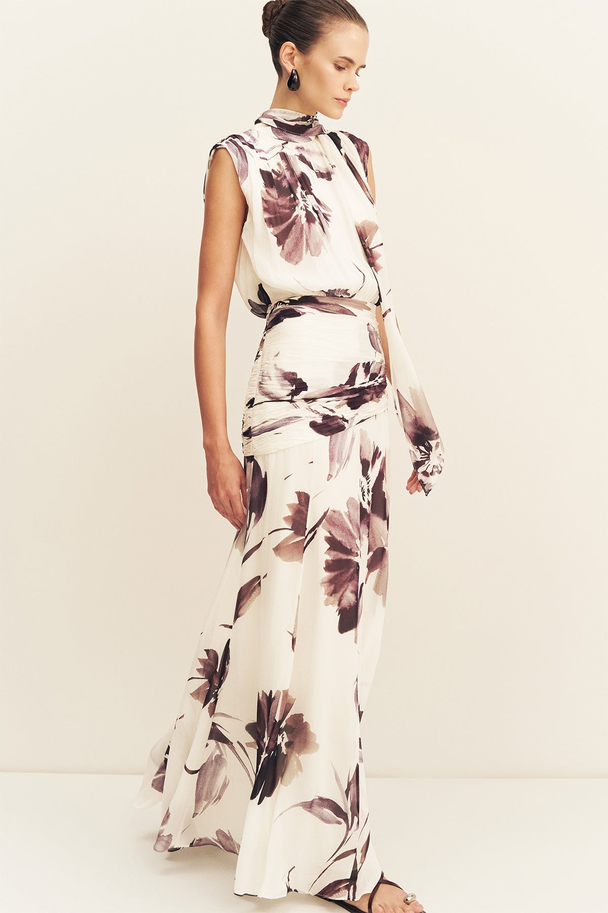 MNSJ140926213050042_3 Shona Joy Marpessa Scarf Neck Maxi Dress - Image 3