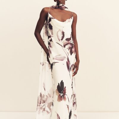 Shona Joy Marpessa Bias Maxi Dress With Scarf - Image 1