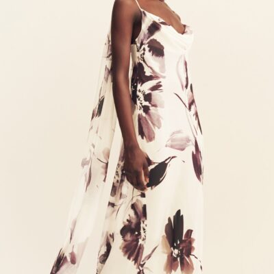 Shona Joy Marpessa Bias Maxi Dress With Scarf - Image 2