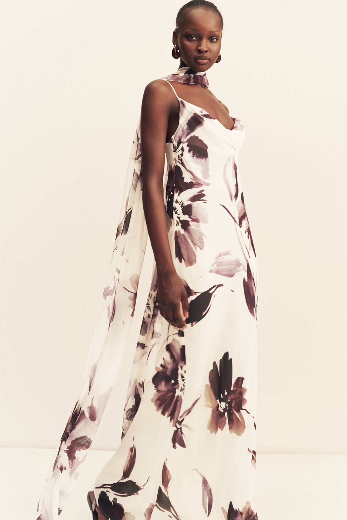 Shona Joy Marpessa Bias Maxi Dress With Scarf - Image 2