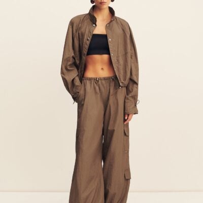Shona Joy Malika Nylon Parachute Drawstring Pant - Image 1