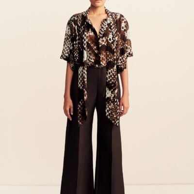 Shona Joy Maia Sheer Scarf Shirt With Tie - Image 1