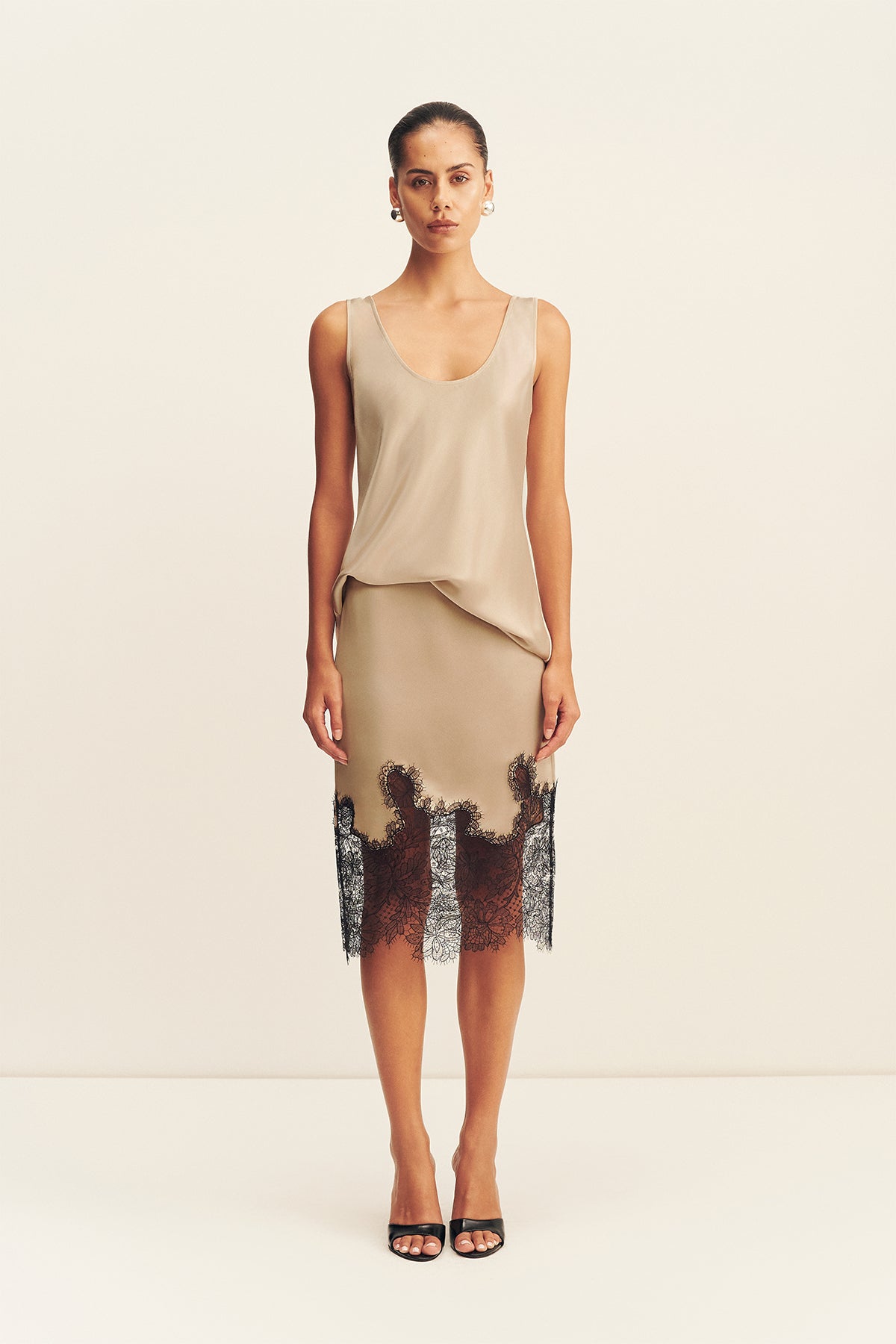 Shona Joy Lucia Lace Midi Skirt - Image 1