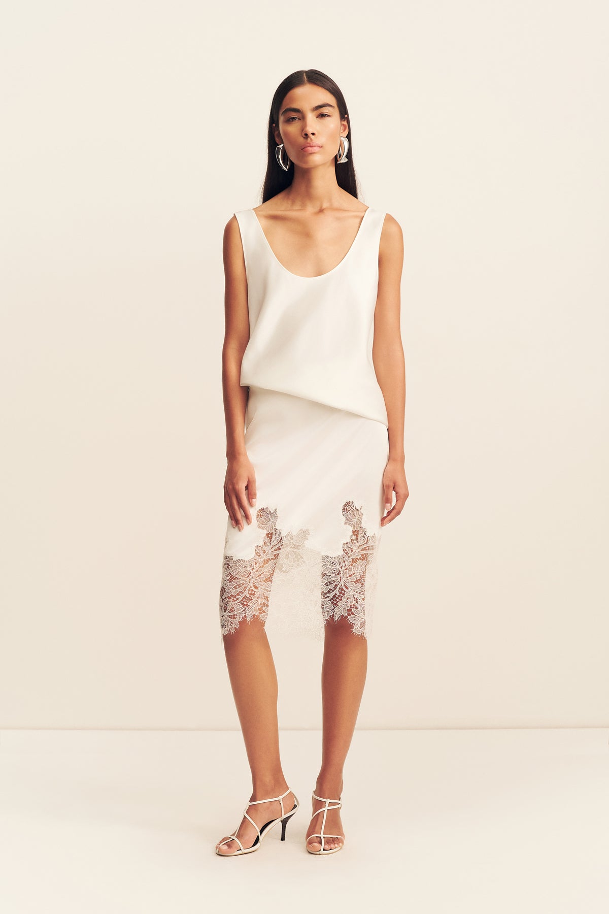 Shona Joy Lucia Lace Knee Length Skirt - Image 1