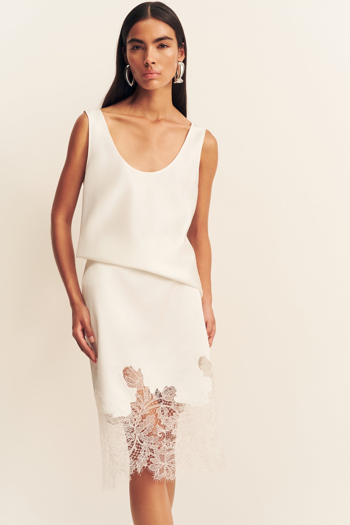 Shona Joy Lucia Lace Knee Length Skirt - Image 3