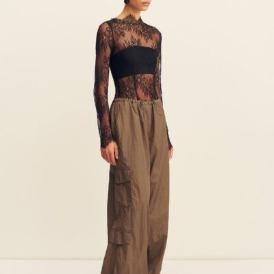 Shona Joy Lambent Lace Long Sleeve Bodysuit - Image 1