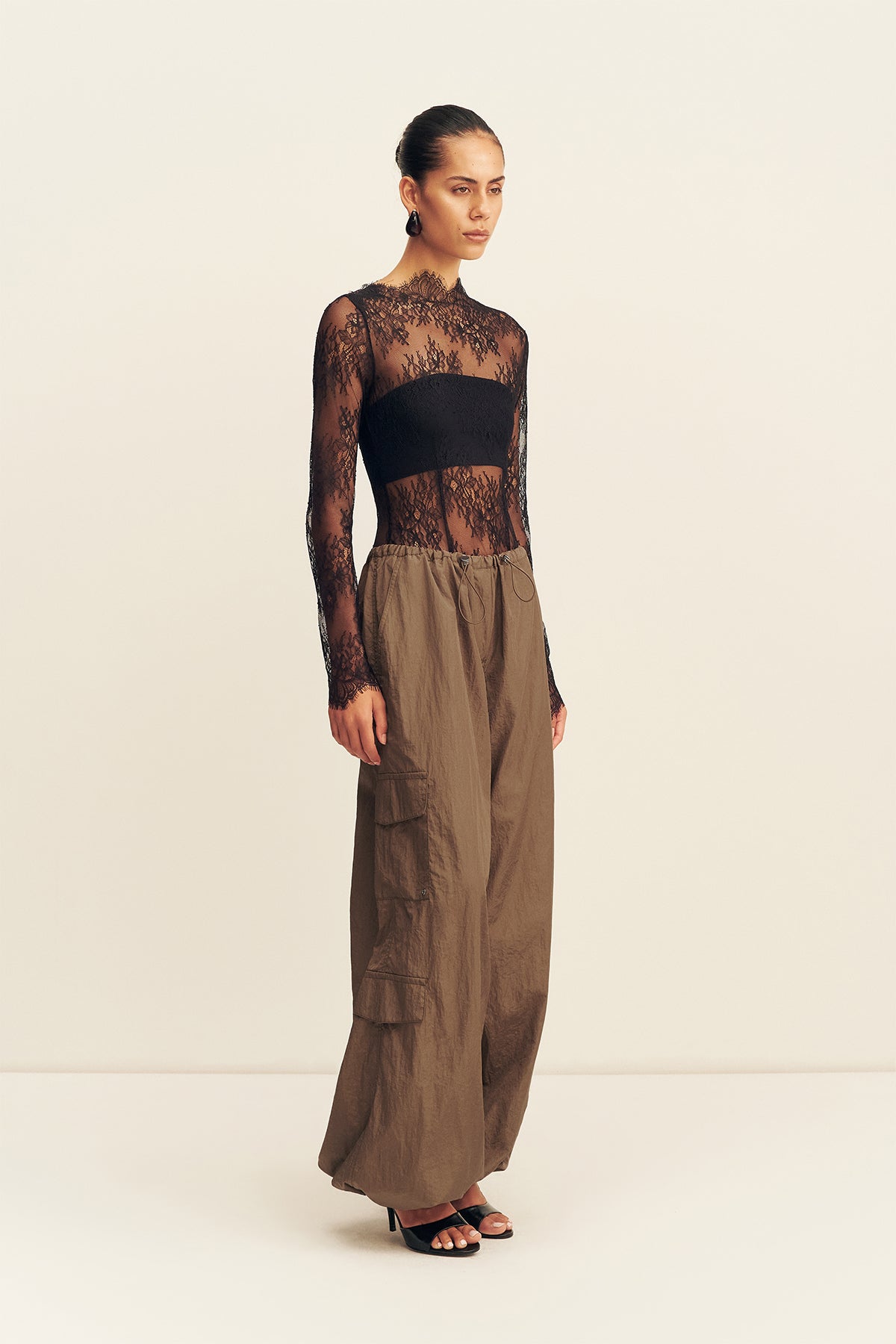 Shona Joy Lambent Lace Long Sleeve Bodysuit - Image 1
