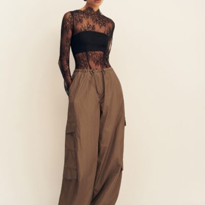 Shona Joy Lambent Lace Long Sleeve Bodysuit - Image 2