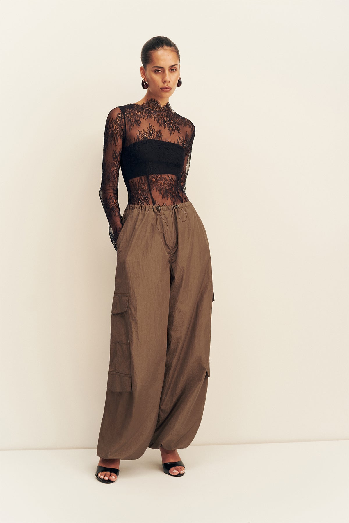 Shona Joy Lambent Lace Long Sleeve Bodysuit - Image 2