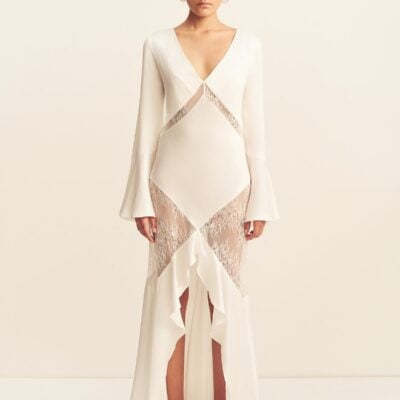 Shona Joy Labyrinth Split Lace Maxi Dress - Image 1