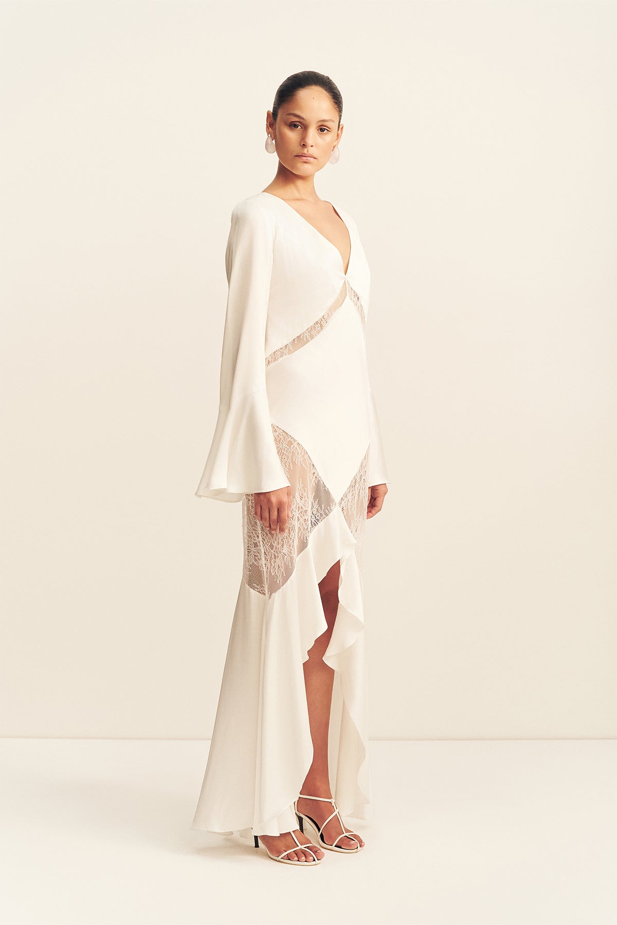 MNSJ140926213050054_3 Shona Joy Labyrinth Split Lace Maxi Dress - Image 3