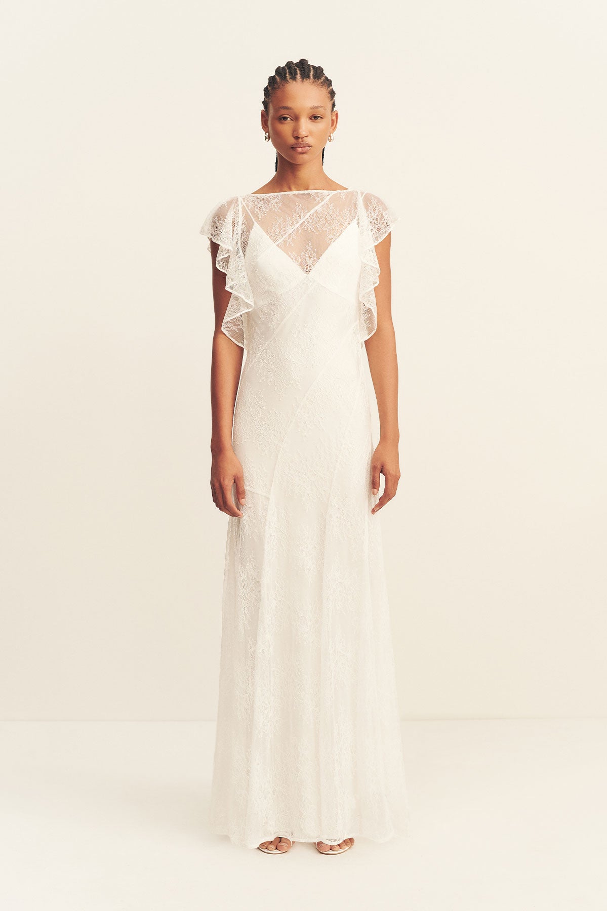 Shona Joy Labyrinth Sheer Lace Panelled Maxi Dress - Image 1